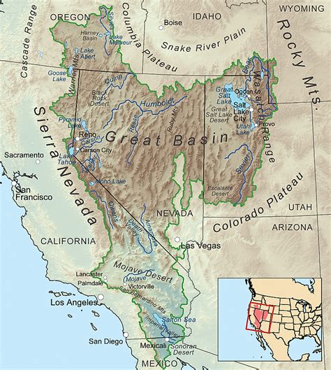 Map of the Great Basin